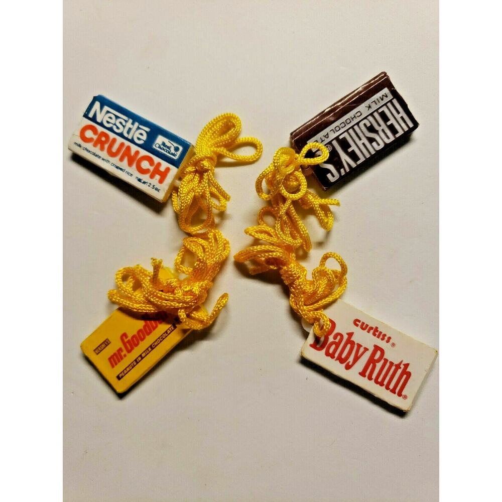 Vintage 4 Name Brand Candy Bars Necklace Charms Vending Machine Toy Prize SKU 55